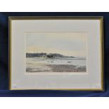 Paul Bisson (British, b.1938) - coloured etching, "Fort Grey', signed and numbered 111/150