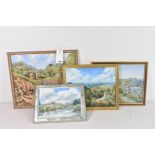Four Guernsey oil paintings - Channel Islands interest E. Banks, entitled, Petit Bot; Fort