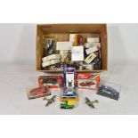 A collection of vintage die-cast vehicles to include boxed Tonka/Polistil Spitfires and Hurricanes,