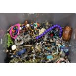 A large quantity of various costume jewellery.