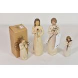 A quantity of various Demdaco Willow Tree figures (5)