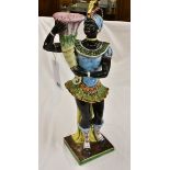 An Italian glazed terracotta Blackamoor figure, 55cm high.