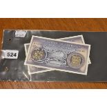 BRITISH BANKNOTES - The States of Guernsey Five Pounds 1969-1975, (McCammon GN47), consecutive