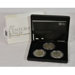 Coinage - The Royal Mint 20th century kings silver three-coin set