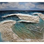 Plastic Ocean Medium: Photograph on canvas of mixed media original. 1 of 2 printed