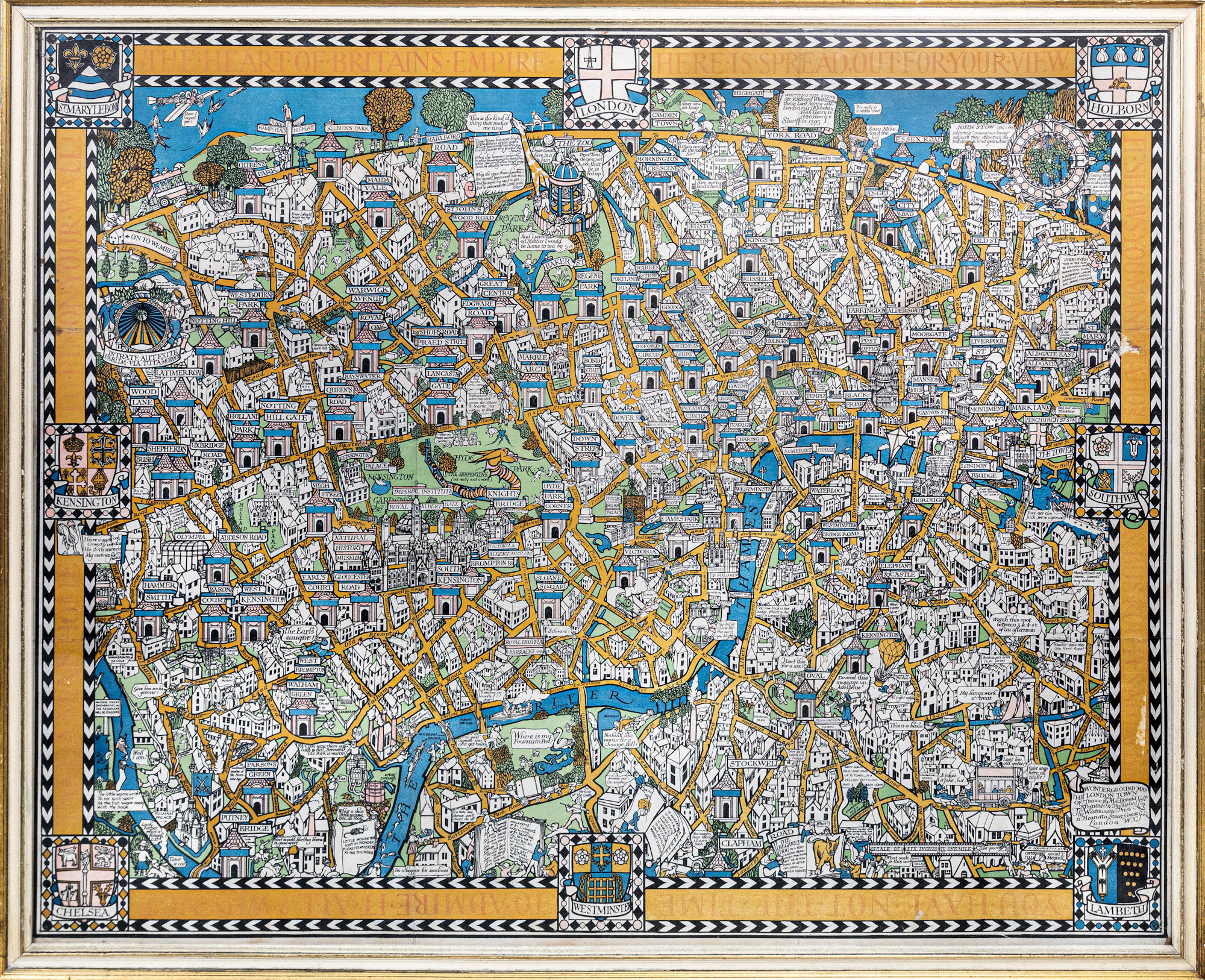 Gill Macdonald - The Wonderground Map of London Town, published The Westminster Press, circa 1928,