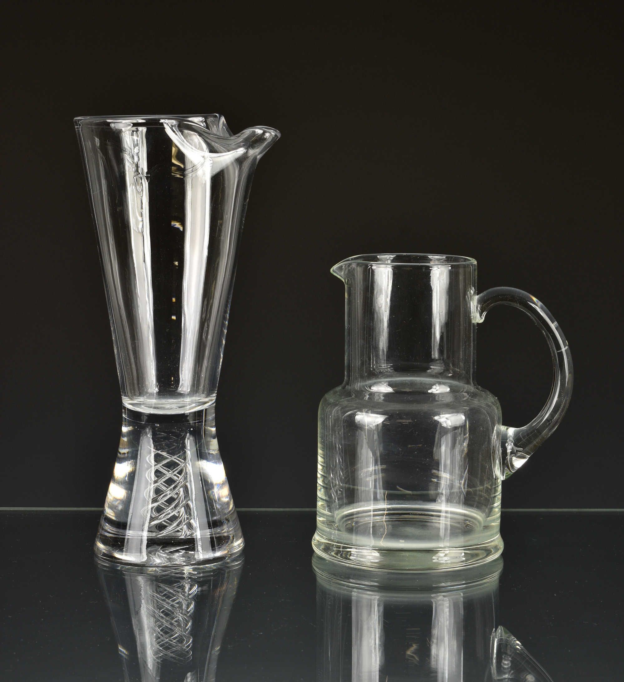 Tiffany & Co - Water Pitcher bedside carafe, etched mark to base, 6½in. (16.5cm.) high, together