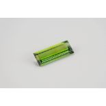 A loose, unmounted green tourmaline gemstone 8.7 x 3.3mm., 0.59ct.