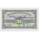 BRITISH BANKNOTES - THE STATES OF GUERNSEY - One Pounds comprising two banknotes, Treasurer on