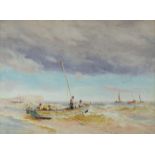 John Fraser, RBA (British, 1858-1927) Fishing Boat "Willing Mind" at Sea watercolour, signed lower