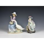 A Lladro porcelain Japanese figure, 'Yuki' no. 1448, 7½in. (19cm.) high; together with no. 5034,
