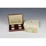 A cased Four Gold Coin Collection Commemorating the wedding of Charles and Diana comprising a