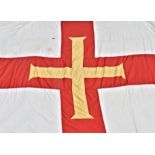 A large vintage Linen Guernsey flag approximately 1.8m x 2.8m.