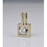 An 18ct gold and diamond single stone pendant the old brilliant cut diamond of fine clarity, approx.