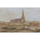 S.A.Y. (British, 19th century) Vale Church, Guernsey watercolour, signed with initials lower left
