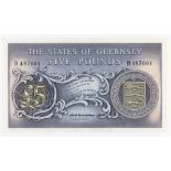 BRITISH BANKNOTES - The States of Guernsey - Five Pounds - Consecutive pair c.1969, Signatory C.