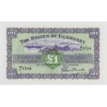 BRITISH BANKNOTE - THE STATES OF GUERNSEY One Pound, 1st March, 1965, serial number 40C 0704,