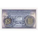 BRITISH BANKNOTES - The States of Guernsey - Five Pounds - Consecutive pair c.1969, Signatory C.