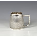Asprey - an Elizabeth II silver textured mug or tankard Asprey & Co Ltd, London, 1973, of typical