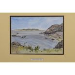 George D. Jameson (British, 20th century) 'Scallop Beach, towards Herm, Guernsey' watercolour,