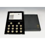 A cased Royal Mint - United Kingdom One Pound Silver Proof coin set - 25th Anniversary, comprising