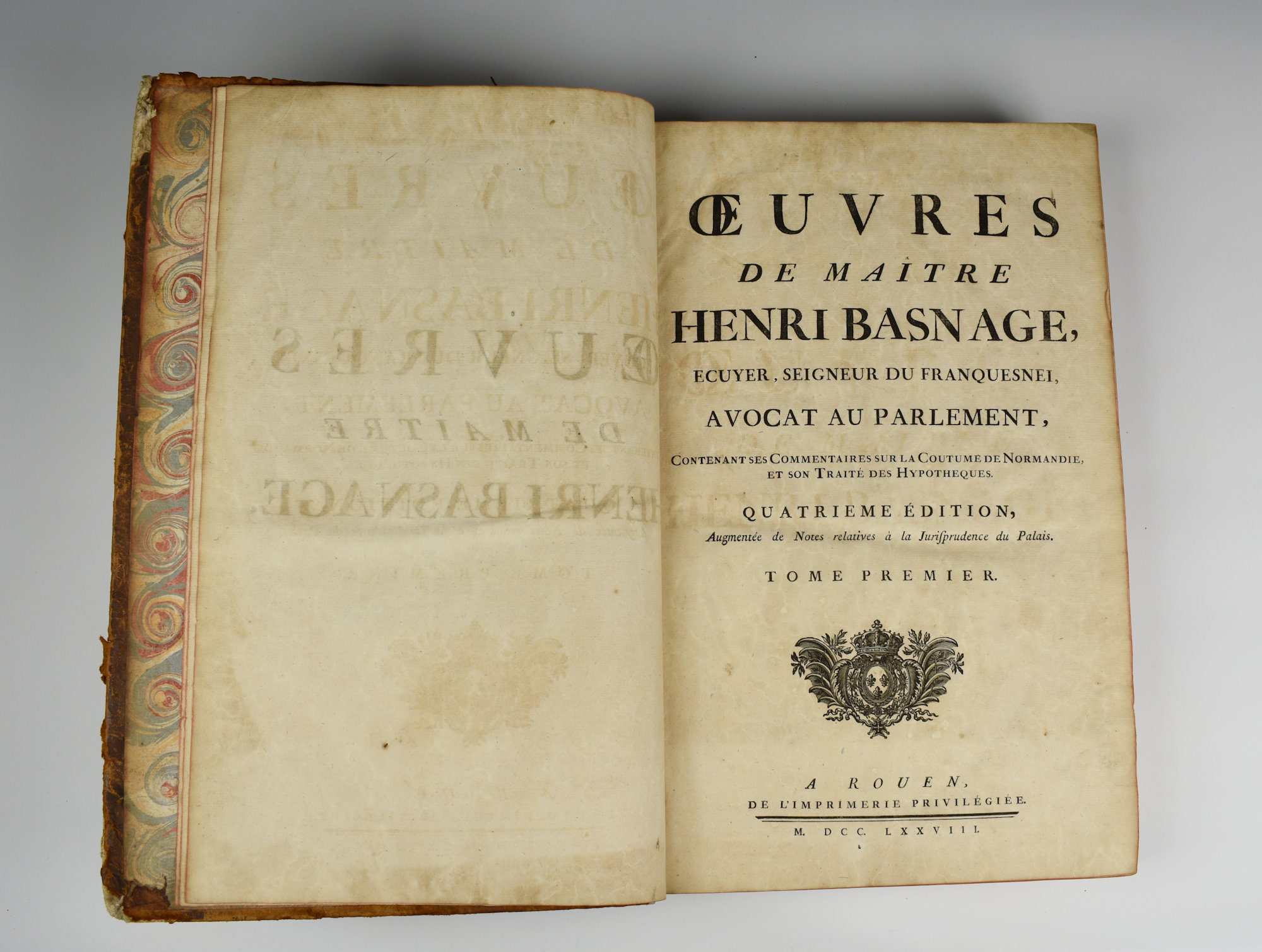 Basnage, Henri Les Oeuvres de Maître Henri Basnage, Ecuyer, Seigneur du Franquesnei, Avocat au - Image 2 of 3