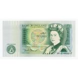 BRITISH BANKNOTES - BANK OF ENGLAND comprising two - One Pound, c.1981, serial numbers DW12 463332 &