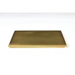 Asprey - 9ct Gold cigarette case Asprey & Co Ltd, London, 1966, of rectangular form, having engine-