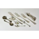 A set of three George III silver table forks Old English pattern, Richard Crossley, London 1798;