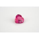 A loose, unmounted heart shaped ruby 5 x 5mm., 0.48ct.
