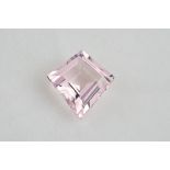 A loose, unmounted Morganite gemstone of kite shape, 2.72ct, 12 x 11mm.