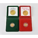 Cased Royal Mint 1980 capsulated proof sovereign and proof half sovereign both coins come with