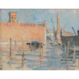 Bernard Dunstan RA, NEAC, RWEA (British, 1920-2017) "Wall of the Arsenal, Venice" oil on canvas,