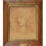 Simeon Solomon (British, 1840-1905) Ophelia red chalk on toned paper, signed with monogram and dated