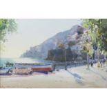 David K. Taylor (British, b.1941) 'A Moment in Minori. Amalfi Coast' watercolour, signed lower