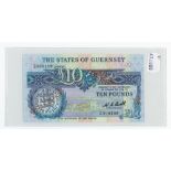BRITISH BANKNOTE - The States of Guernsey - Ten Pound (replacement) c.1980, Signatory, serial number