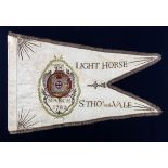 Jamaican Militia and Colonial Military interest - An extremely rare embroidered silk guidon of the