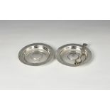 Asprey - a pair of Elizabeth II silver commemorative dishes Sheffield, 1977, maker's mark 'SC',