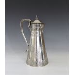 A Victorian Aesthetic style silver conical hot water jug John, Edward, Walter & John Barnard (