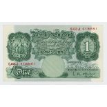 BRITISH BANKNOTES - Bank of England - One Pounds comprising 3 x November 1955 , replacement notes,