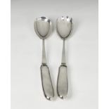 A pair of silver salad servers William Aitken, Birmingham 1905, of typical form, silver