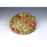 An Art Deco Murano glass flower ceiling light the basket with attached Murano glass moulded flower