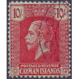 STAPS : CAYMAN ISLANDS : 1926 10/- Carmine/Green,