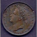 COINS : 1826 George IV Farthing VF condition