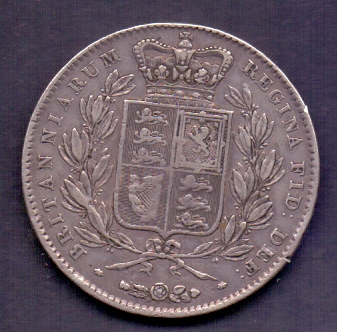 COINS : 1844 Queen Victoria Crown, Young Head, - Image 2 of 2