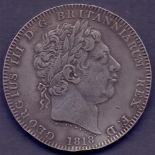 COINS : 1818 George III Crown (LIX) VF condition