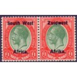 SOUTH WEST AFRICA STAMPS: 1916 £1 Green and Red,