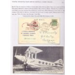 AIRMAIL POSTAL HISTORY : INDIA, 1928 England to Australia flight by Bert Hinkler.