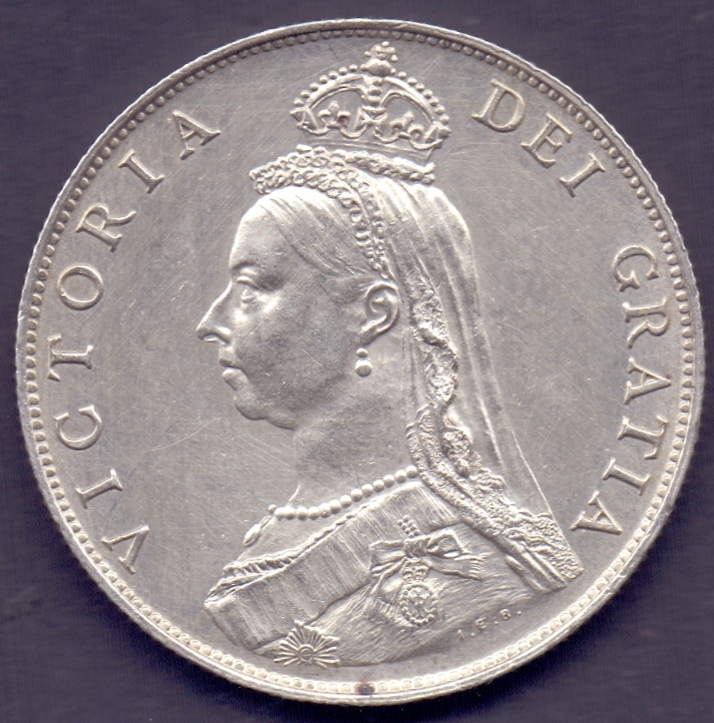 COINS : 1887 Queen Victoria Florin VF-EF condition