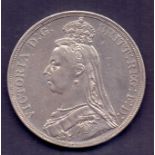 COINS : 1887 Queen Victoria Crown F-VF condition